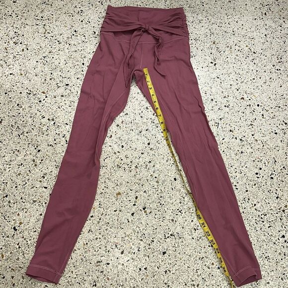 Lululemon align high rise waist wrap pant leggings 28” moss rose 4 nulu - Picture 6 of 8